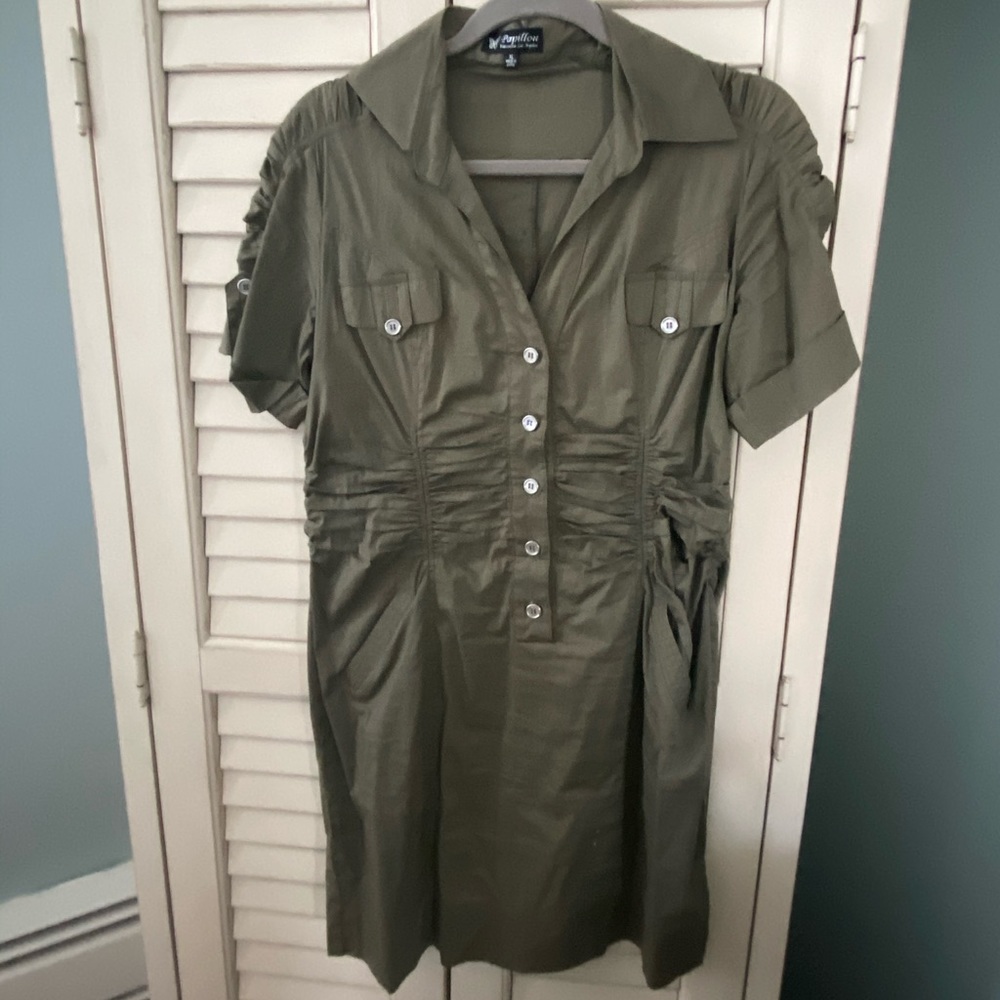 *Papillon Cotton Shirt Dress